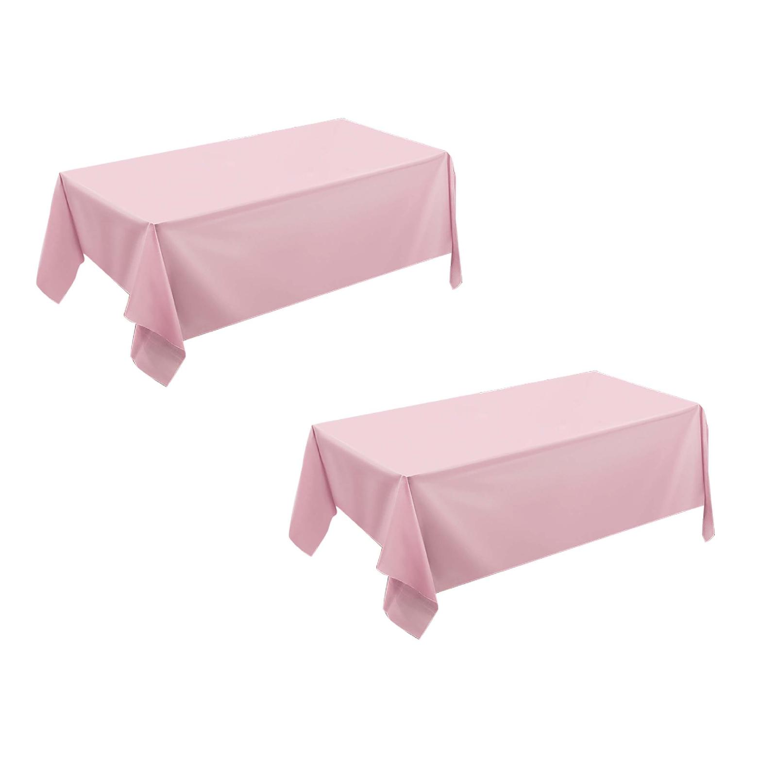 Xubond Premium Silver Plastic Tablecloth 54 X 108 In. Disposable