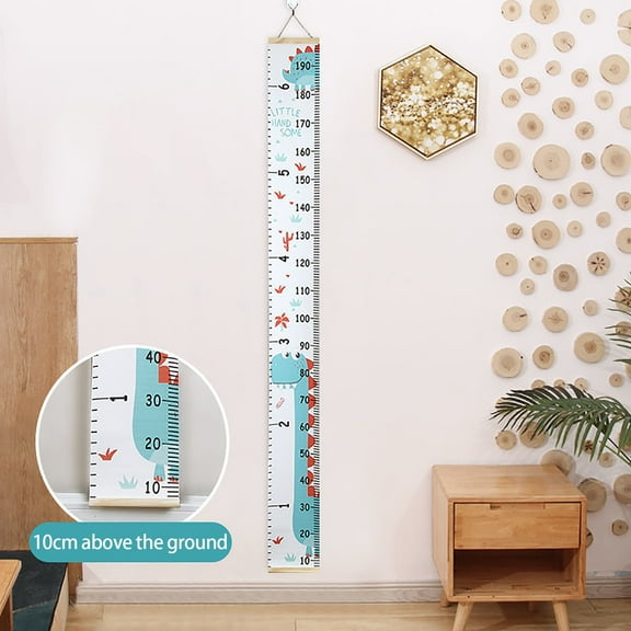 Xubond Room Decor Cartoon Baby Kids Growth Chart Record Wood Frame Height Measurement Ruler Wall Sticker Girls Room Wall Decoration