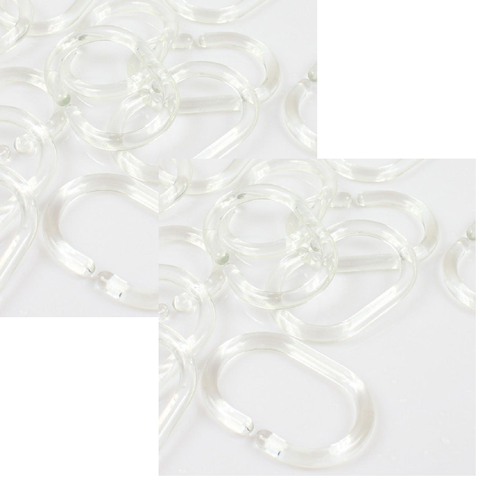 Xubond Rubber 24 Clear of Silicone Curtain Set Rings Shower
