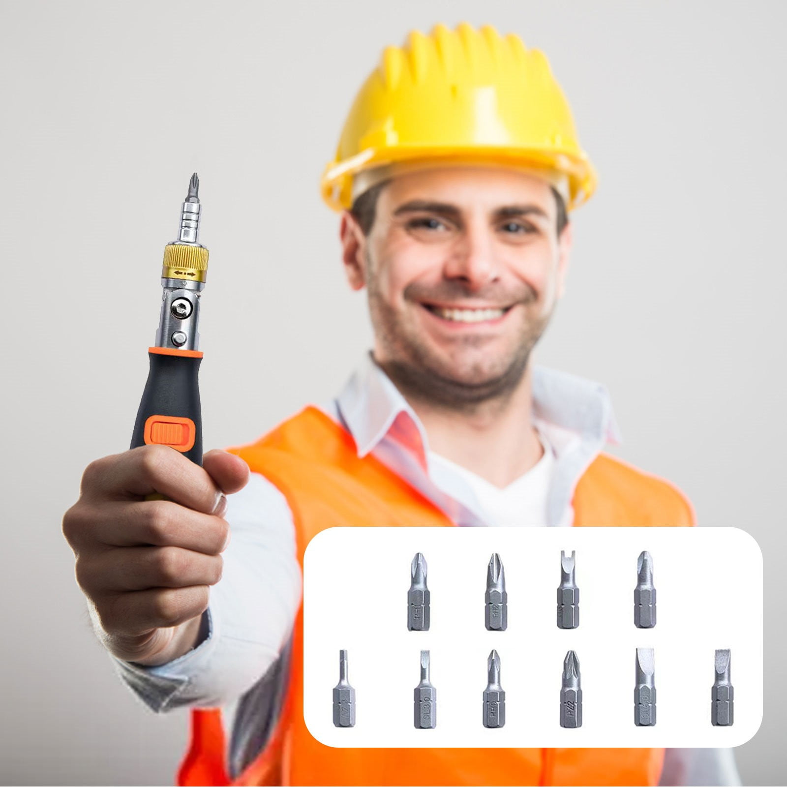 Xubond Screwdriver, 10 In 1 Multi Angle Screwdriver Tools 180° Rotation