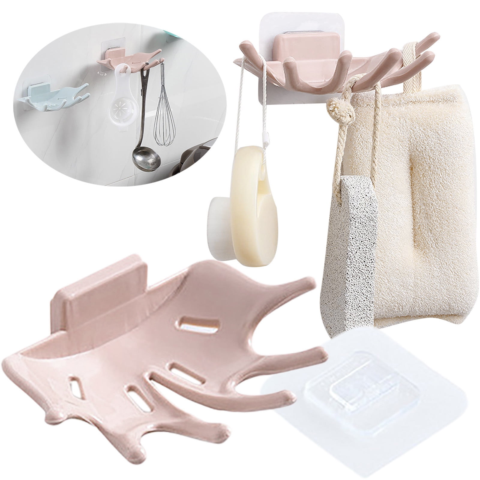 Xubond Soap Box Bathroom Water Draining Soap Dish Case Holder Drainer Storage Box Cleaning