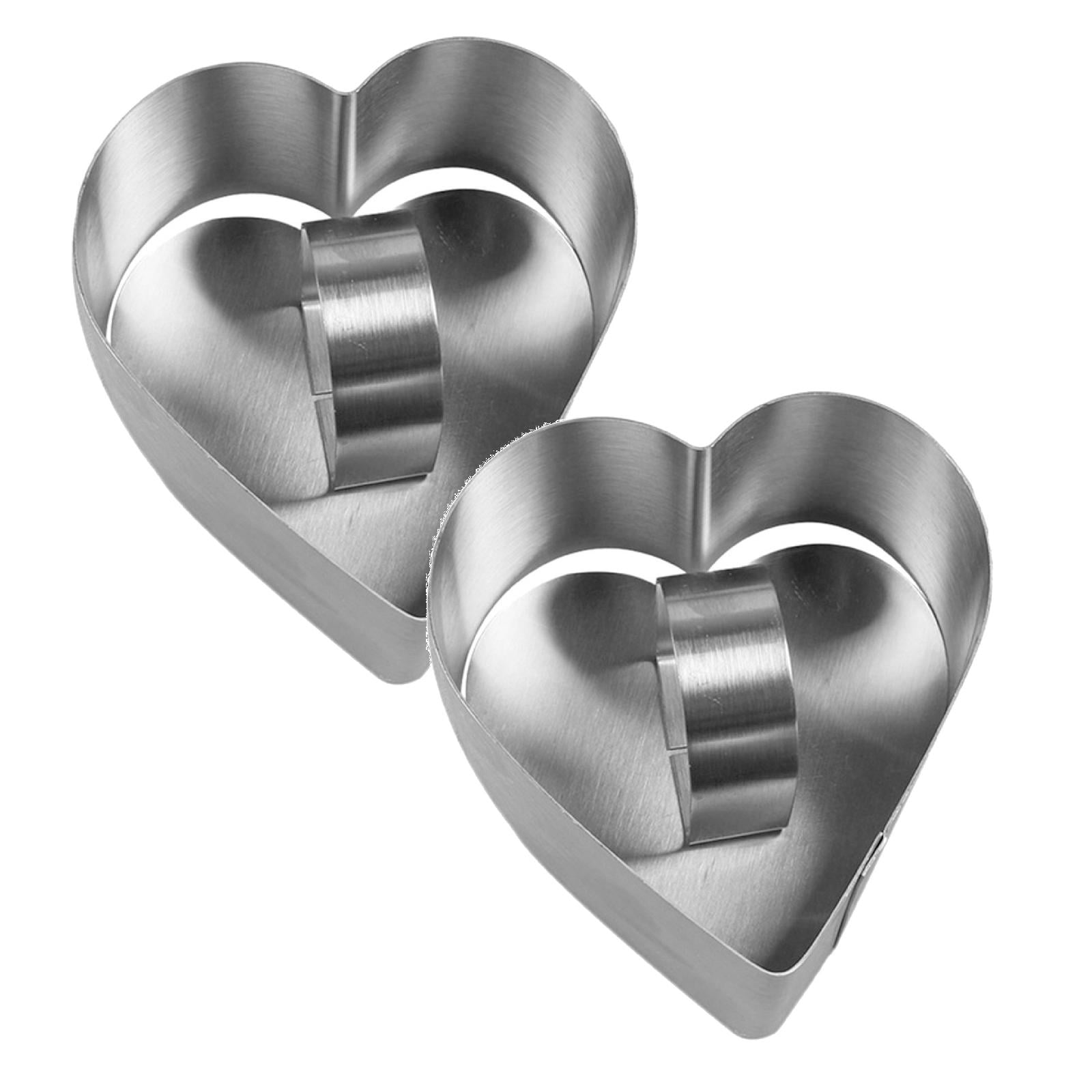 Xubond Stainless Steel Cake Ring Mold With Push Piece Rice Ball Sushi