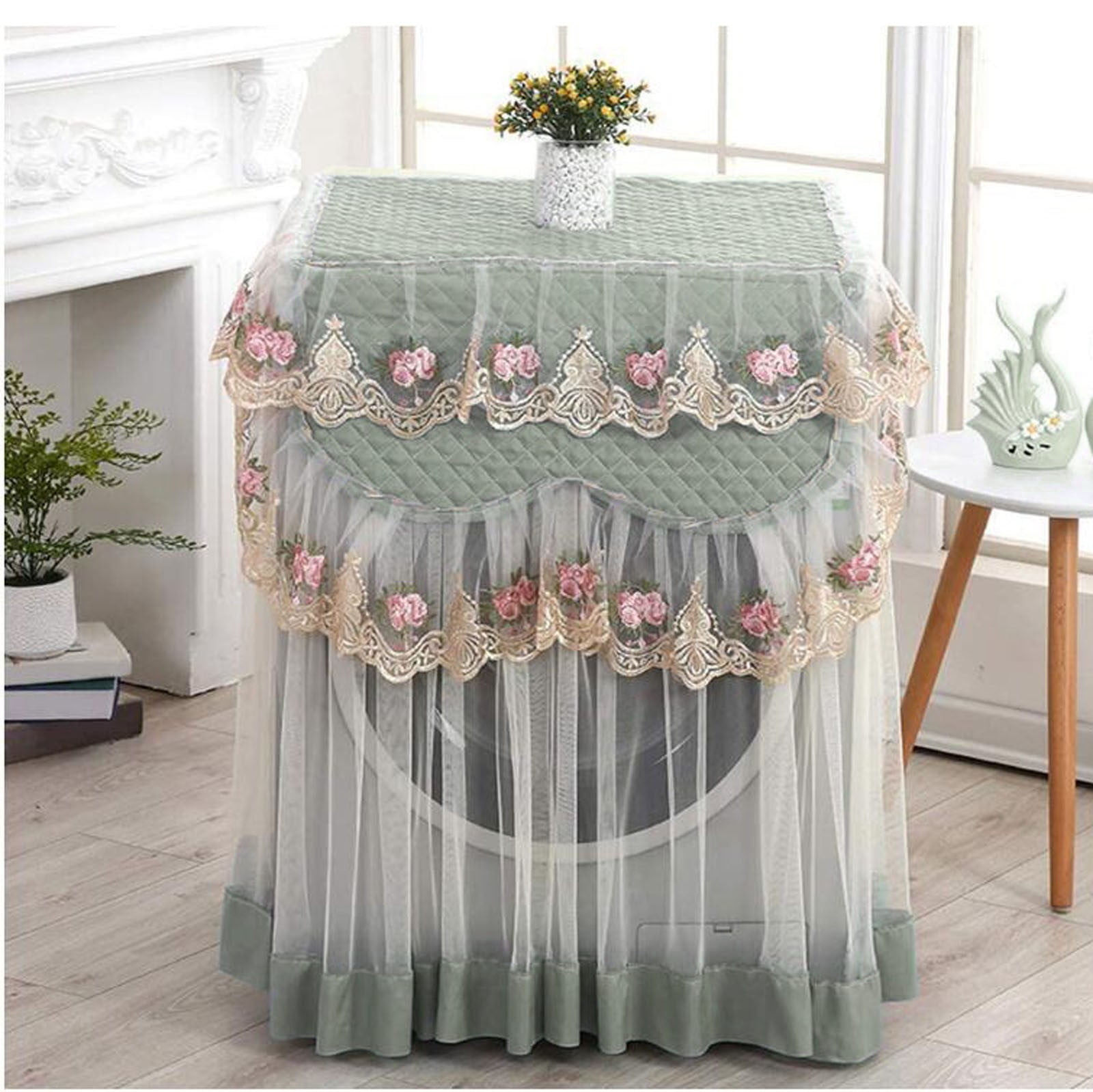 Xubond Washing Machine Cover Lace Drum Sunscreen Garden Tools, Couch Cover, Green, Car Seat