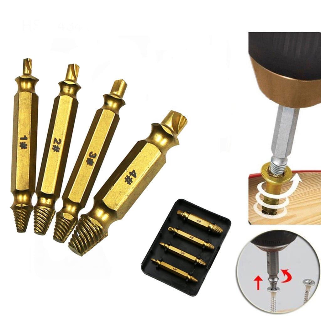 Xubond Woodworking Tools, Tool Broken Speed 4PCS Extractor Out Set