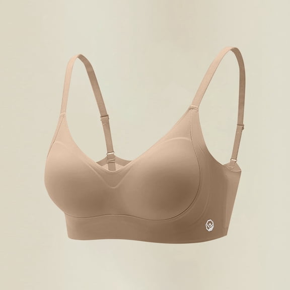 Xucatan 1 Pcs Bra for Women No Underwire Seamless Full Coverage Bralettes Floral Embroidered Edge Ultra Comfort Support T-Shirt Bra Push Up