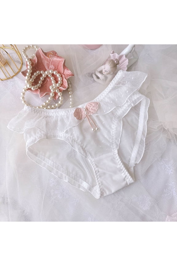 1 Pcs Ladies Transparent Underwear, Airy Mesh Panties, Low Waist No Line Briefs with Soft Fabric