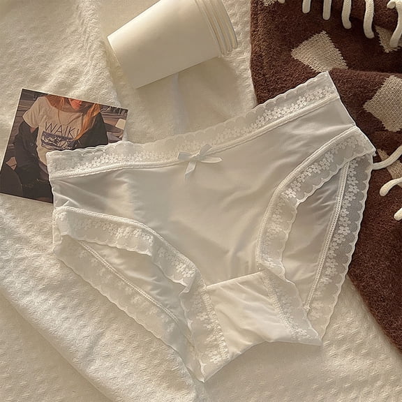 Xucatan 1 Pcs Ladies Underwear Panties Ice Silk Seamless Underwear, Mid Waist Comfort Panties, Smooth Breathable Fit Briefs