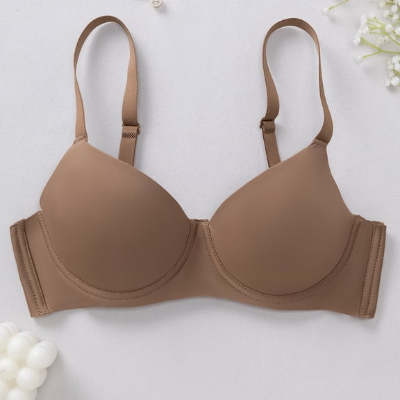 Xucatan 1 Pcs Seamless Bras for Women Wireless Comfortable Push Up Bralettes Full Coverage Support Bra Deep V Minimizer Bras