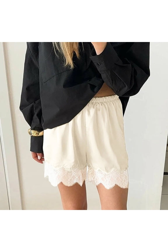 1 Pcs Women Satin Silk Shorts Low Rise Micro Mini Shorts Coquette Half Slip Pj Bottoms French Knickers