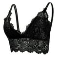 thumbnail image 1 of Xucatan 1 Pcs Women's Plus Size Floral Embroidered Bralette Wireless Bra Deep V Neck Full Coverage Sheer Bralettes, 1 of 5