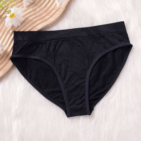 Xucatan 1 Pcs Womens Underwear Seamless Breathable Briefs No Show Low Waisted Panties Cozy Butterfly Printed Dating Brief