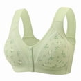 thumbnail image 1 of Xucatan 2 Pcs Daisy Bras for Older Women Floral Plus Size Bra Wireless Front Closure Bras for Senior Daisy Comfort Tshirt Bra, 1 of 8