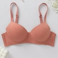 thumbnail image 1 of Xucatan 3 Pcs Seamless Bras for Women Wireless Comfortable Push Up Bralettes Full Coverage Support Bra Deep V Minimizer Bras, 1 of 5