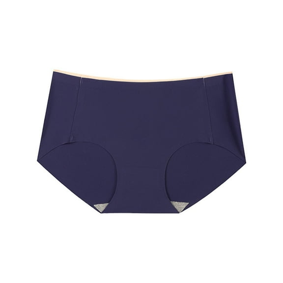 Xucatan 3 Pcs Women's Ice Silk Seamless Panties V Waist Breathable Briefs Full Coverage Soft No Show Underwear