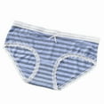 thumbnail image 1 of Xucatan 3 Pcs Women's Trim Striped Underwear Full Coverage Soft Stretch High Waisted Panties Breathable Ladies Briefs, 1 of 2