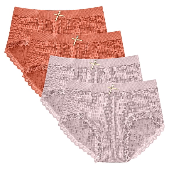 Xucatan 4 Pcs Women's Smoothing Shapewear Panties, Mid Waist Control Briefs, Breathable Seamless Underwear