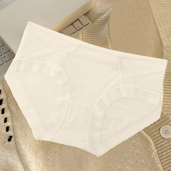 Xucatan 5 Pcs Ladies Ventilated Mid Rise Underwear, Breathable Tummy Control Panties, Lightweight Comfort Fit