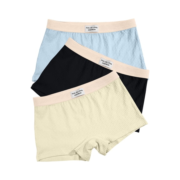 Xucatan 6 Pcs Women's Breathable Cotton Underwear, Mid Waist Full Coverage Panties, Soft Stretch Fabric for Daily Use