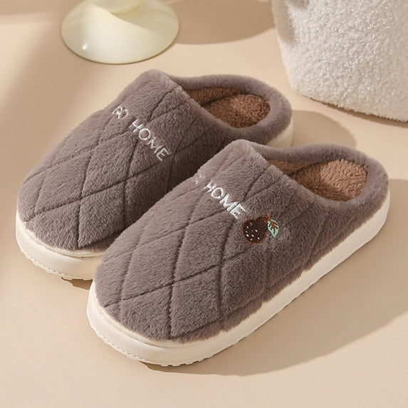 Xucatan Animal Slippers Fruit Slippers Plant Slippers Various Cartoon Patterns Fluffy Soft Memory Foam Retro Indoor Outdoor Home Couple Shoes Soft Cozy Home Gift