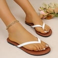 thumbnail image 1 of Xucatan Casual Flat Thong Sandals for Women, V Strap Footwear with Flexible Sole, Versatile Rubber Flops for Spring Outdoor Wear Gift, 1 of 9