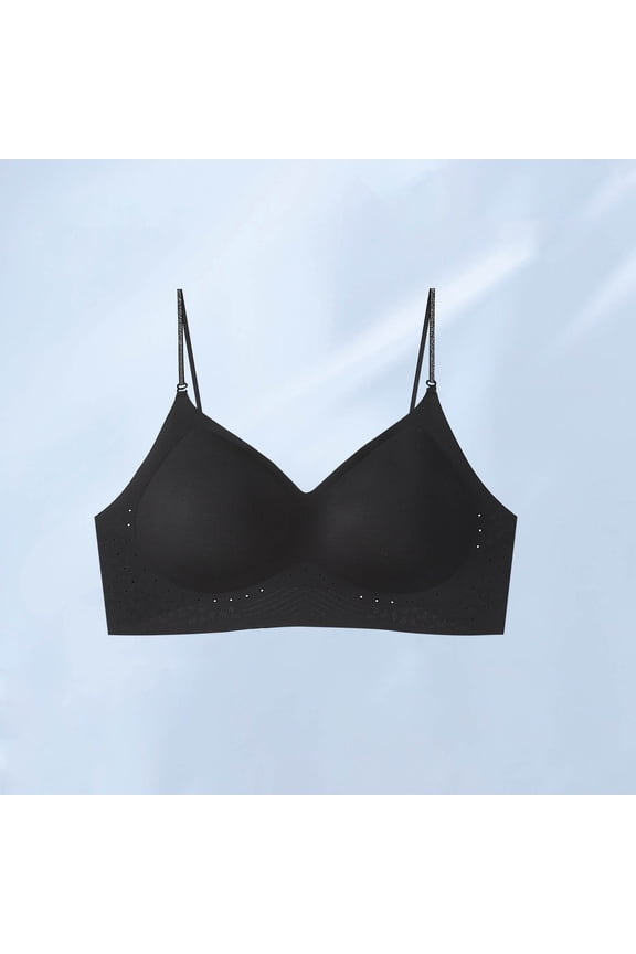 Convertible Push Up Bra, Solid Seamless Backless Bra for Women, Thin Breathable U Shape Ice Silk, Adjustable Straps Strapless Bra Gift