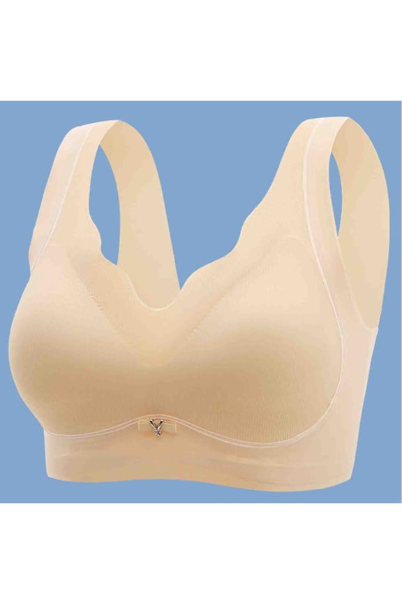 Daisy Bras for Older Women No Underwire Convenient Everyday Bras Mid Buttons Comfortable Gathering Bras Gift