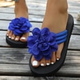 thumbnail image 1 of Xucatan Dressy Sandals Women, Wedge Heel with Hollowed Out Accents, Flowers Decoration Versatile Spring Summer Style, Effortless Sophisticated Look Gift, 1 of 9
