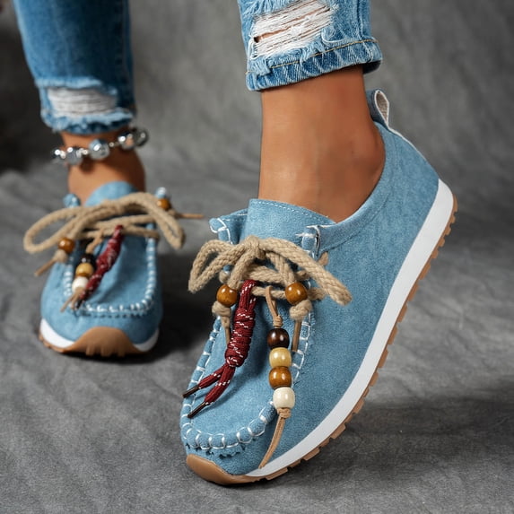 Xucatan Fashion Sneakers for Women Comfortable Almond Toe Non Slip Athletic Sneaker Casual Floral Embroidered-Up Walking Tennis Shoes Daily Work Walking Shoes Gift