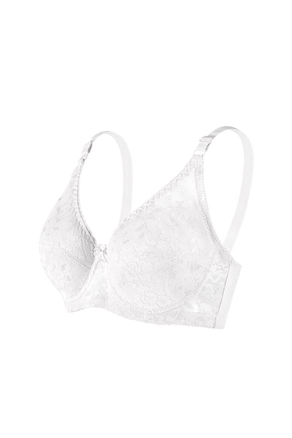 Floral Embroidered Bra for Women Seemless Racerback Bras Wireless Unlined Bralette Comfy Bra No Padded