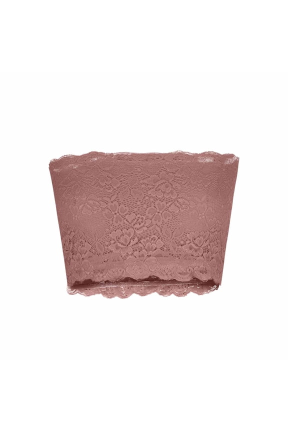 Floral Lace Tube Top Bras For Women Bandeau Strapless Bras Seamless Stretchy Chest Wrap Christmas gifts