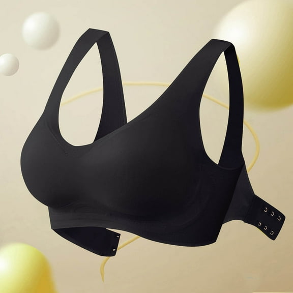Xucatan Front Closure Bra for women Wireless Seamless Comfortable Full Coverage Front Buckle Pull-up Support,Gather Together with Non-Slip Gift