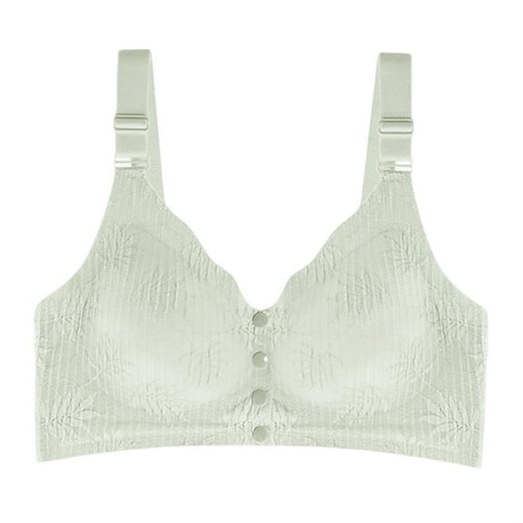 Xucatan Front Closure Bras for Women Seamless No Underwire Plus Size Mesh Neck Bralettes Supportive Wireless Daisy Comfort Tshirt Bra Christmas gifts