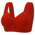 thumbnail image 1 of Xucatan Front Closure Bras for Women Seamless No Underwire Plus Size Mesh Neck Bralettes Supportive Wireless Daisy Comfort Tshirt Bra Christmas gifts, 1 of 5