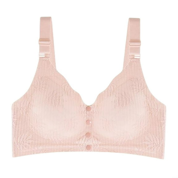 Xucatan Front Closure Bras for Women Seamless No Underwire Plus Size Mesh Neck Bralettes Supportive Wireless Daisy Comfort Tshirt Bra Christmas gifts