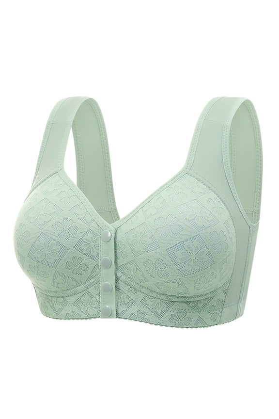 Front Closure Bras for Women, Wireless Seamless Plus Size Design, Solid Color Large Cup Support, Everyday Underwear for Daily Gift