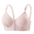 thumbnail image 1 of Xucatan Front Closure Daisy Bra for Women Plus Size Wireless Full Coverage Bra No Underwire Plus Size Bra Padded Support Bralette No Wire Comfort Underwear Gift, 1 of 6