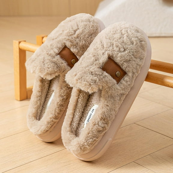 Xucatan Fuzzy Slippers for Women House Slippers Cute Cozy Warm Plush Fluffy Home Shoes Memory Foam Non Slip Bedroom Slippers Winter Comfy Shoes Gift