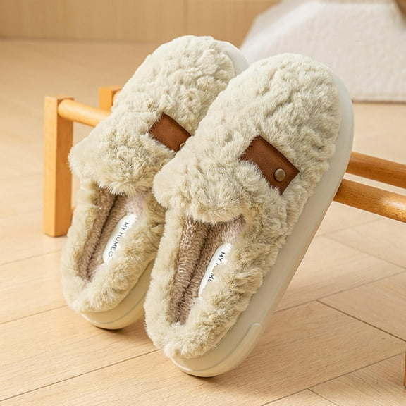 Xucatan Fuzzy Slippers for Women House Slippers Cute Cozy Warm Plush Fluffy Home Shoes Memory Foam Non Slip Bedroom Slippers Winter Comfy Shoes Gift