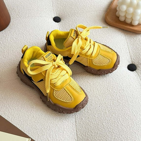 Xucatan Girls Sneakers Boys Sneakers Kids Lace Up Sneakers Tennis Shoes School Shoes Lightweight Running Athletic Shoes Gift