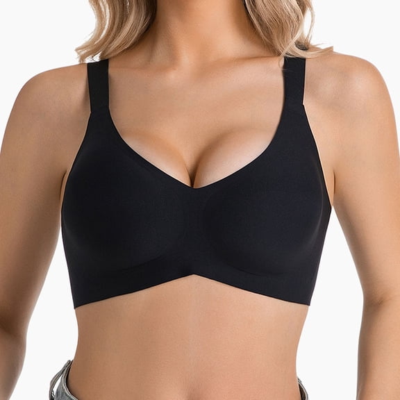 Xucatan High Impact Sports Bras for Women, Seamless Plus Size Push Up Support Bra, Full Coverage Wirefree Yoga Top with Wide Straps Gift