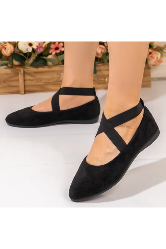 Lace Up Square Toe Ballet Flats for Women Cross Strap Flat Shoe Cute Bow Slip On Mary Jane Flats Casual Ballerina Shoes Gift