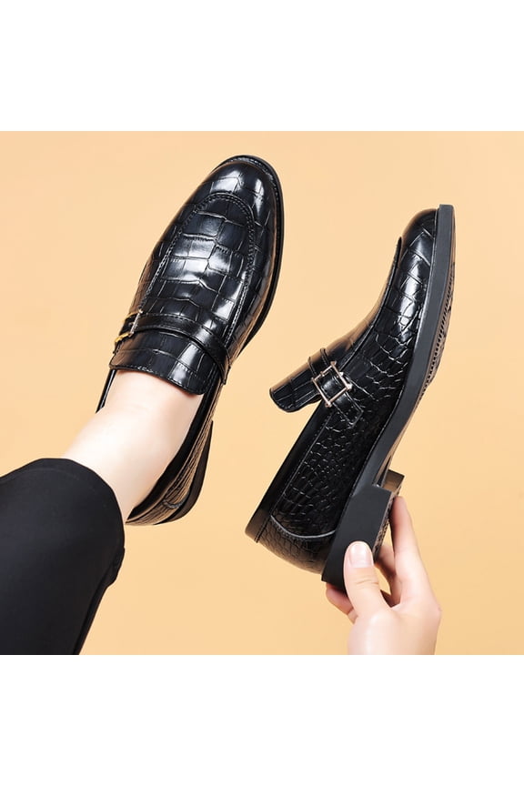 Men's Dress Shoes Business Oxfords Patent Leather Dress Shoes Classic Loafers Formal Pointed Lace Up Business Tuxedo Shoes Gift