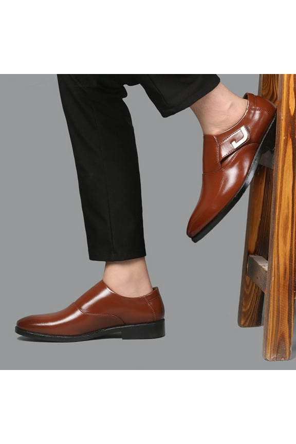 Men's Dress Shoes Business Oxfords Patent Leather Dress Shoes Classic Loafers Formal Pointed Lace Up Business Tuxedo Shoes Gift