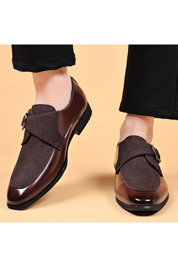 Men's Dress Shoes Business Oxfords Patent Leather Dress Shoes Classic Loafers Formal Pointed Lace Up Business Tuxedo Shoes Gift