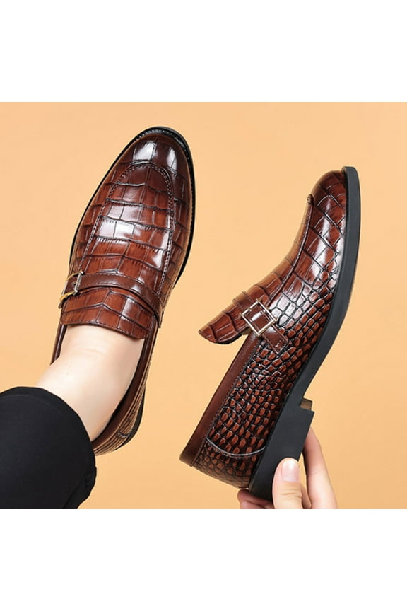 Men's Dress Shoes Business Oxfords Patent Leather Dress Shoes Classic Loafers Formal Pointed Lace Up Business Tuxedo Shoes Gift