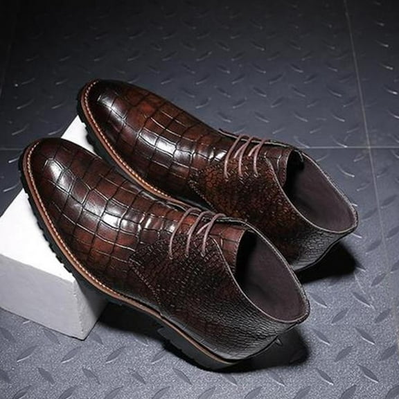 Xucatan Men's Dress Shoes Business Oxfords Patent Leather Dress Shoes Classic Loafers Formal Pointed Lace Up Business Tuxedo Shoes Gift