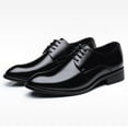 thumbnail image 1 of Xucatan Men's Dress Shoes Business Oxfords Patent Leather Dress Shoes Classic Loafers Formal Pointed Lace Up Business Tuxedo Shoes Gift, 1 of 5