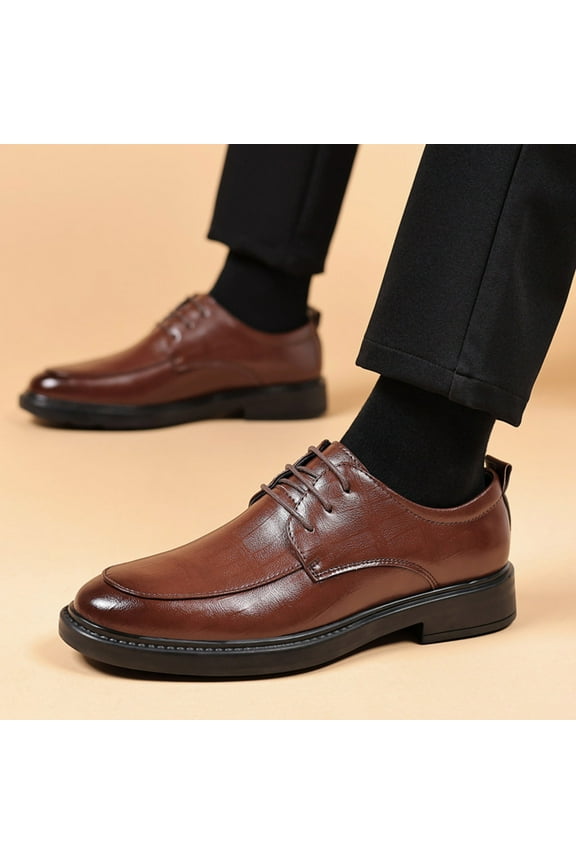 Men's Formal Oxford Comfortable Dress Lace-up Fashion Shoes - Business Wingtip Lace Up Leather Shoes with Classic and Modern Designs Gift