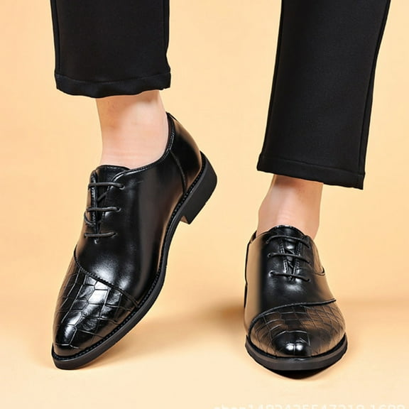 Xucatan Men's Formal Oxford Comfortable Dress Lace-up Fashion Shoes - Business Wingtip Lace Up Leather Shoes with Classic and Modern Designs Gift