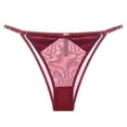 thumbnail image 1 of Xucatan Mesh Floral Embroidered Low Waist Panties for Women, Sheer Stretchy Ladies Underwear, Breathable Hip Lifting Elastic Thongs, See Through Feminine Briefs, Casual Daily Pantie Gift, 1 of 3